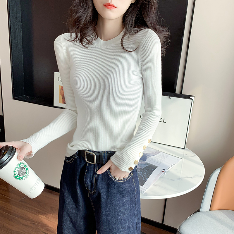 Wool shirts bottoming tops for women