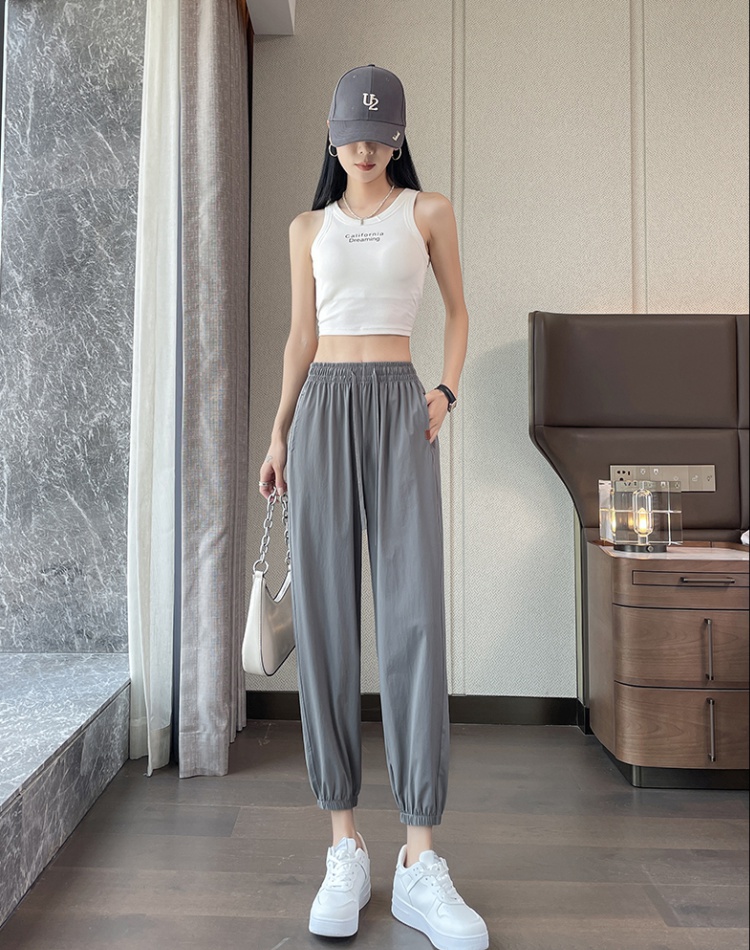 Ice silk thin summer sweatpants wicking Casual pants