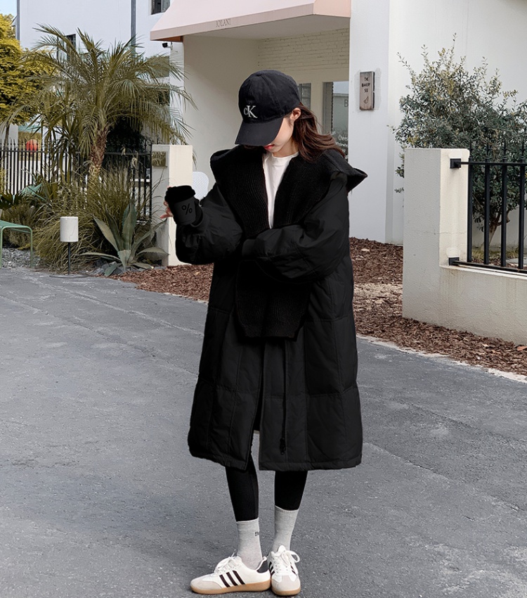 Thick fat down cotton coat splice large yard coat