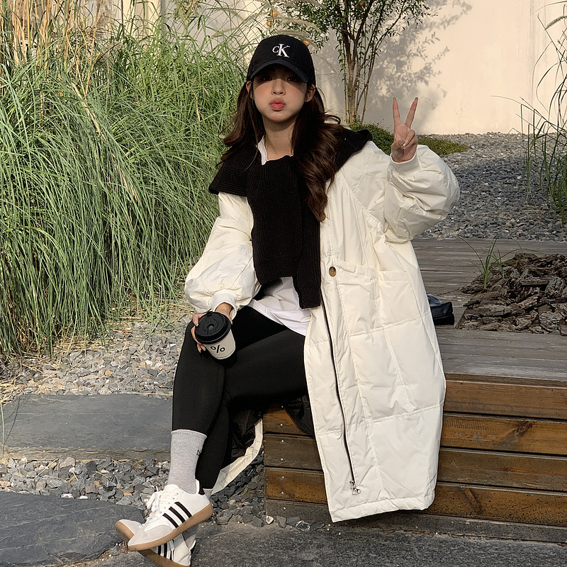 Thick fat down cotton coat splice large yard coat