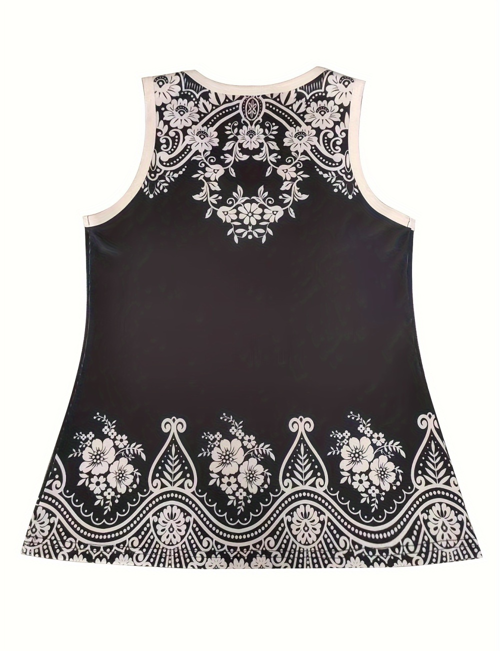 Printing buckle decoration summer sleeveless vest for women