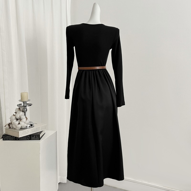 Pure slim autumn dress temperament sexy long dress