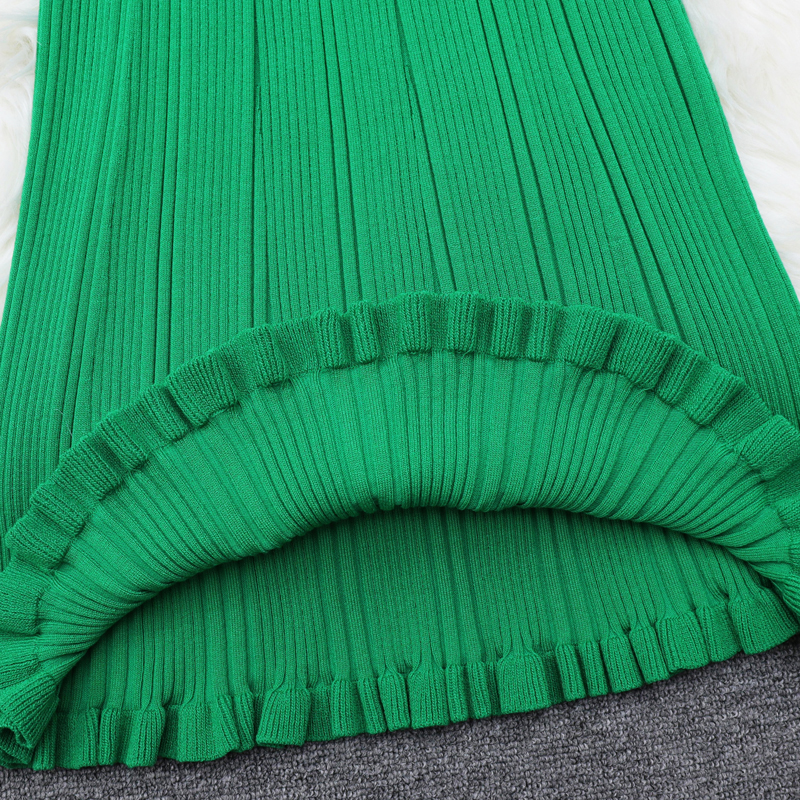 Slim impression dress knitted long dress for women