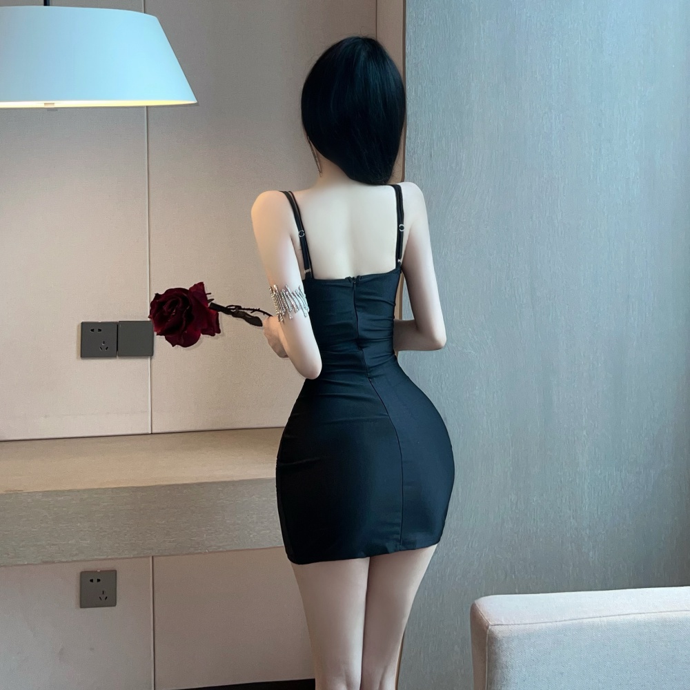 Package hip sequins sexy T-back tight fashion dress for women