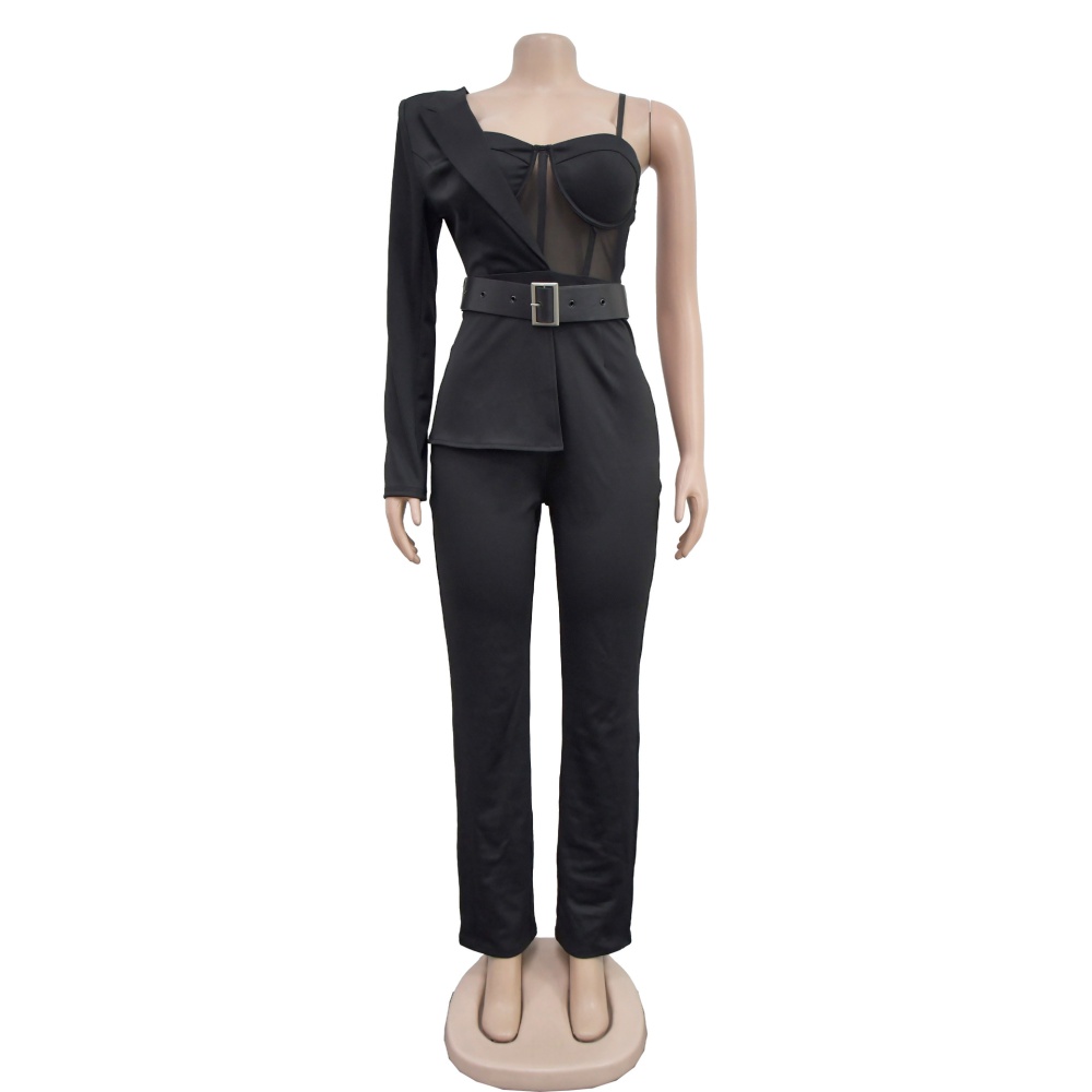 Long sleeve jumpsuit European style long pants for women