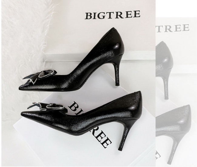 Pointed banquet high-heeled shoes low shoes for women