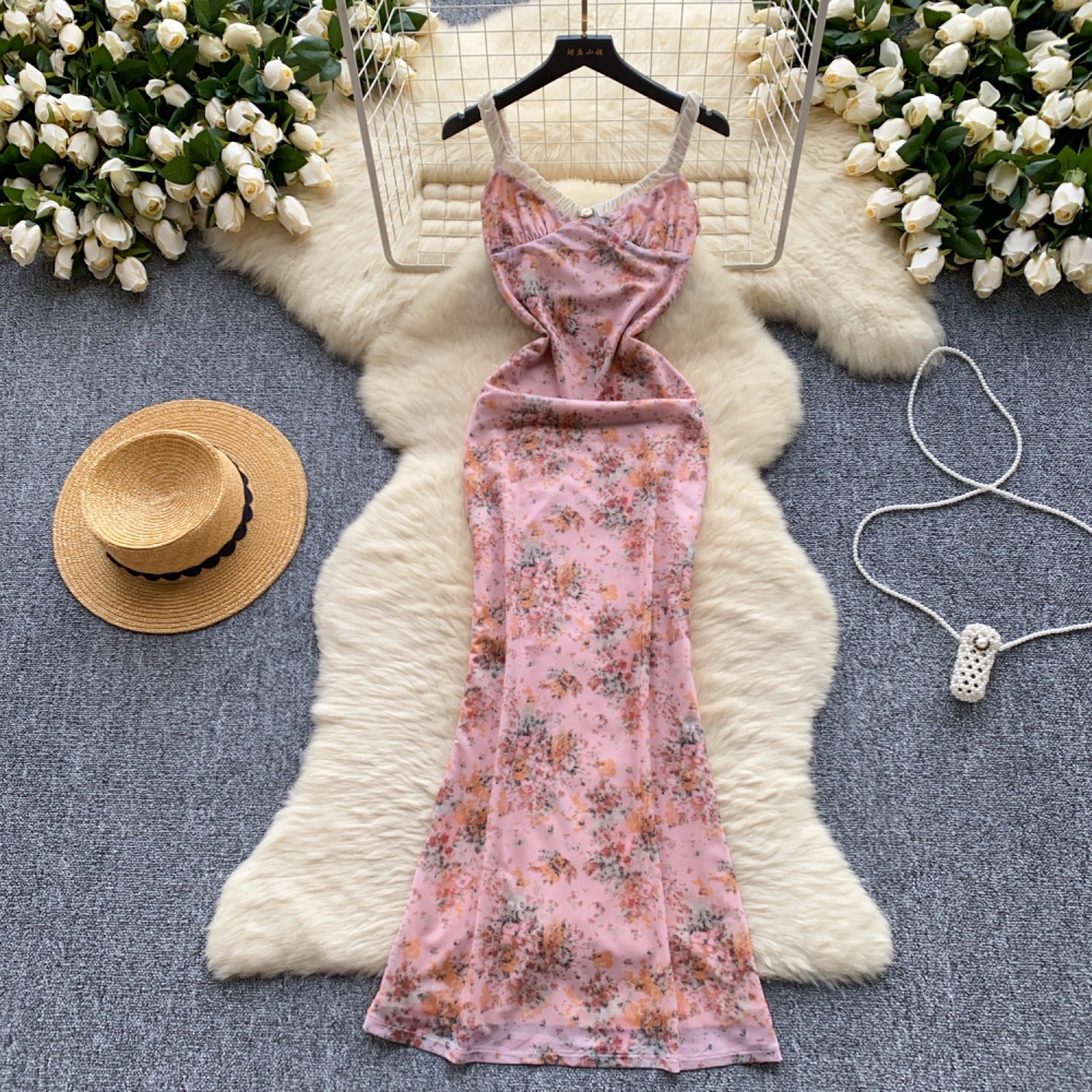 Summer floral dress tender France style long dress for women