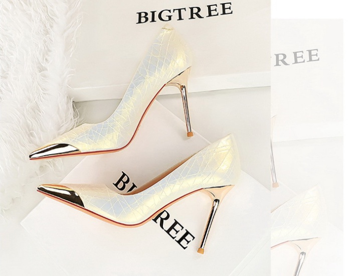 Pointed high-heeled shoes low shoes for women