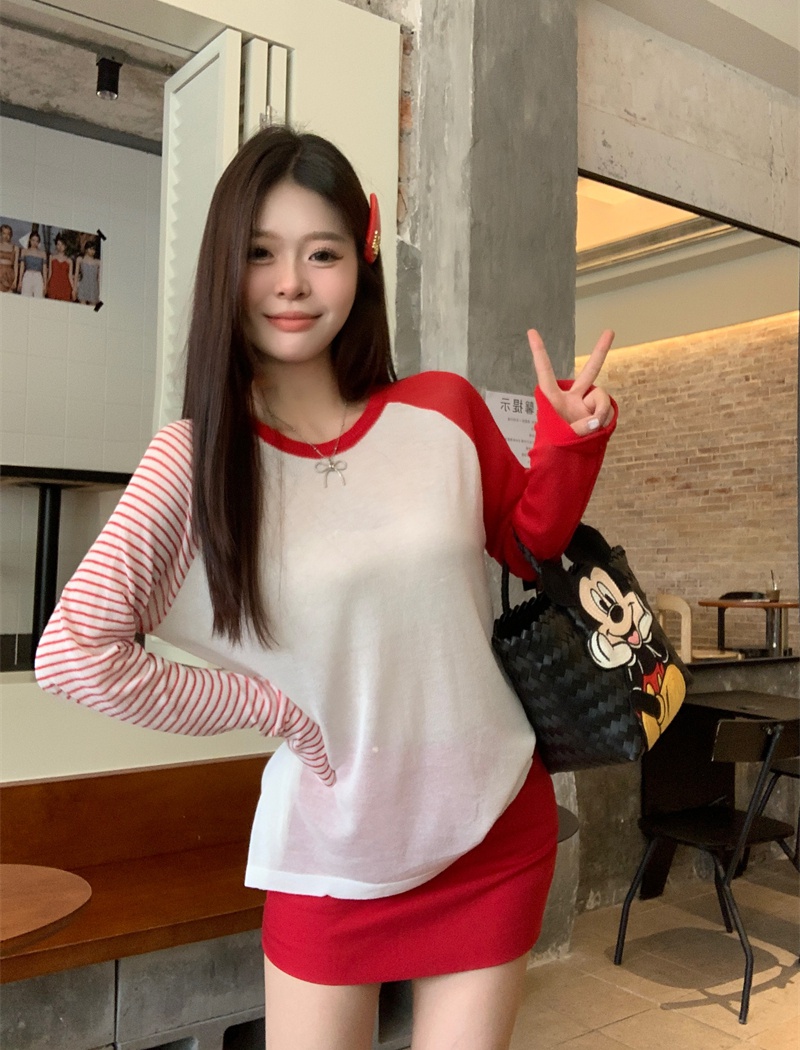 Long sleeve sunscreen niche loose T-shirt