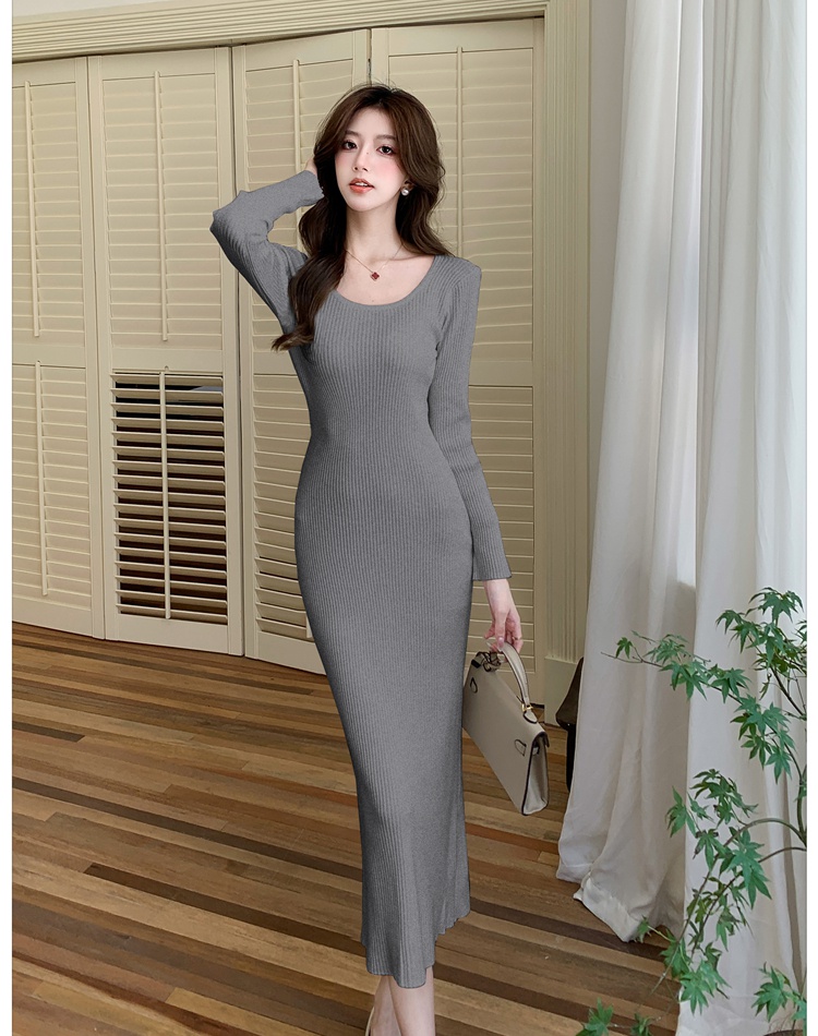 Inside the ride sweater dress package hip long dress for women