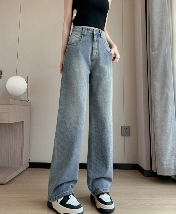 Nine tenths retro jeans drape pants for women