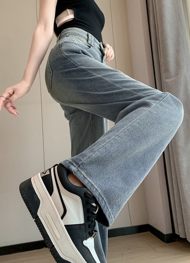 Nine tenths retro jeans drape pants for women