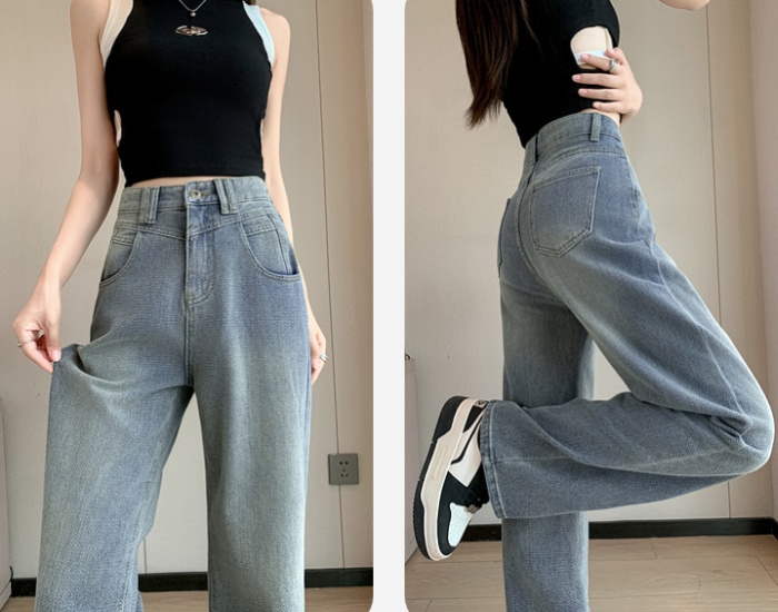 Nine tenths retro jeans drape pants for women