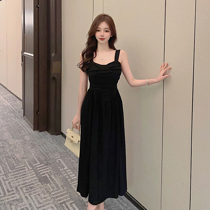 Summer France style long dress Hepburn style dress