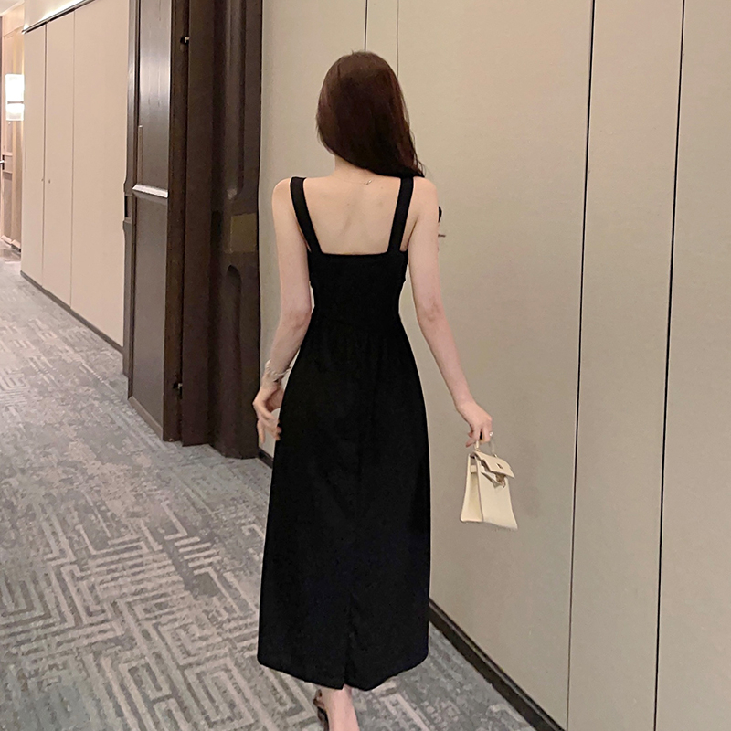 Summer France style long dress Hepburn style dress