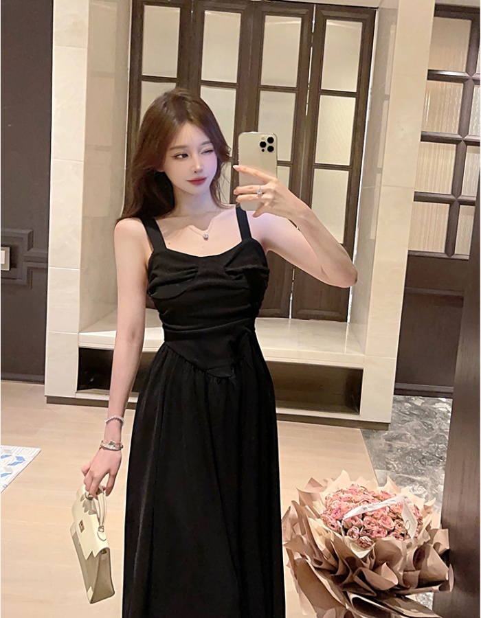 Summer France style long dress Hepburn style dress