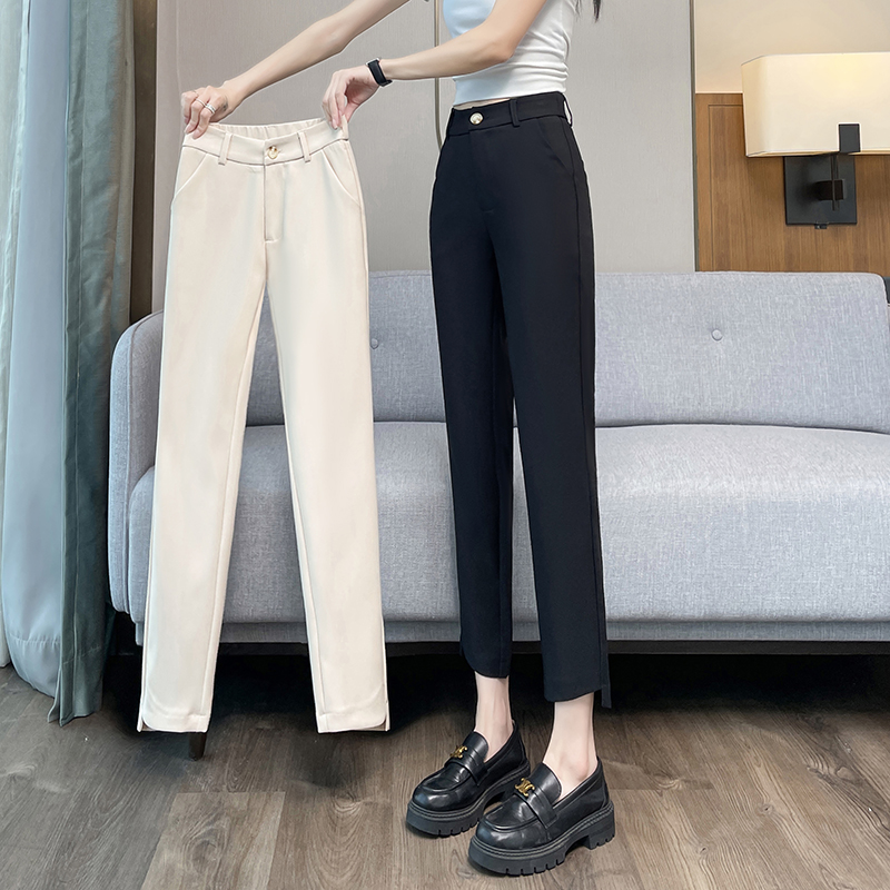 High waist feet thin suit pants autumn slim harem pants