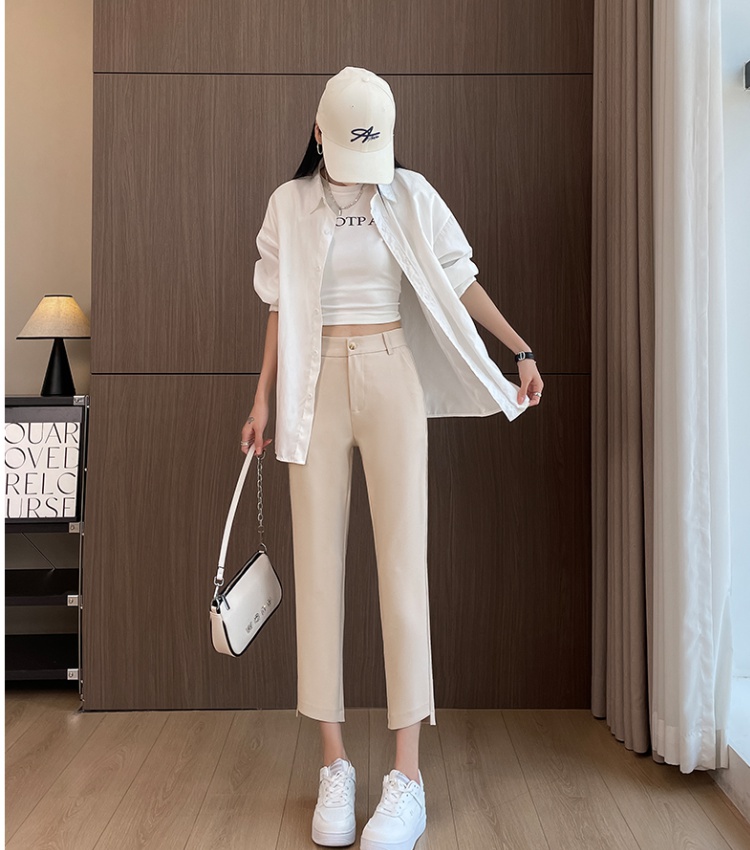 High waist feet thin suit pants autumn slim harem pants