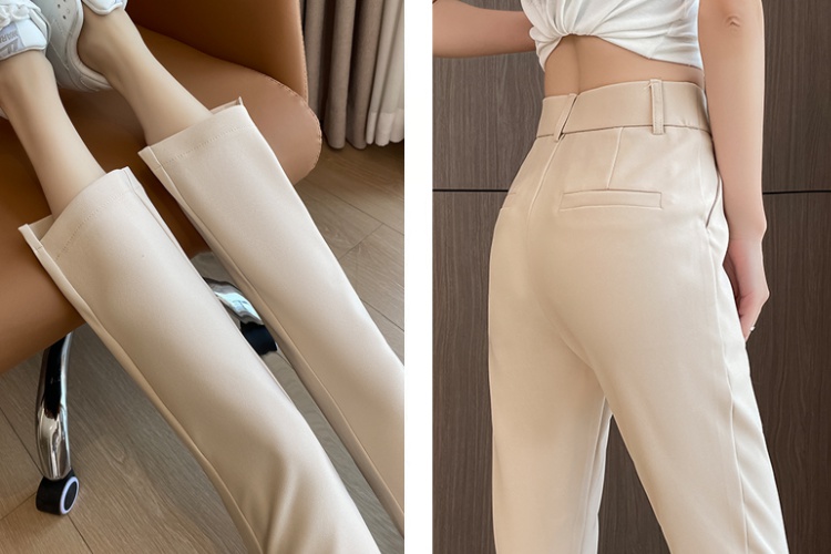 High waist feet thin suit pants autumn slim harem pants