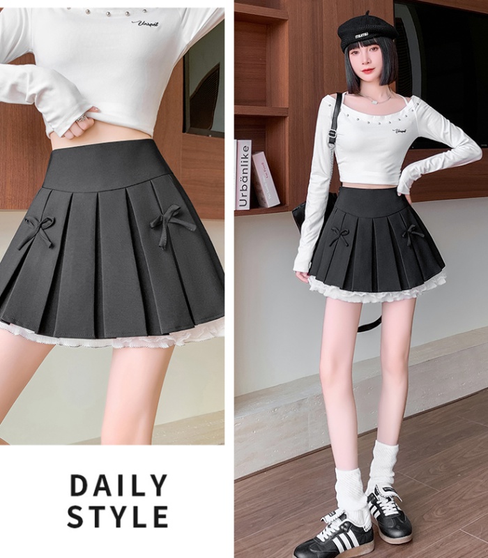 Cake bow culottes high waist skirt for women