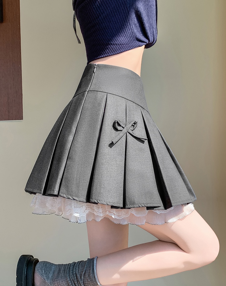 Cake bow culottes high waist skirt for women