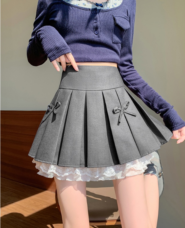 Cake bow culottes high waist skirt for women