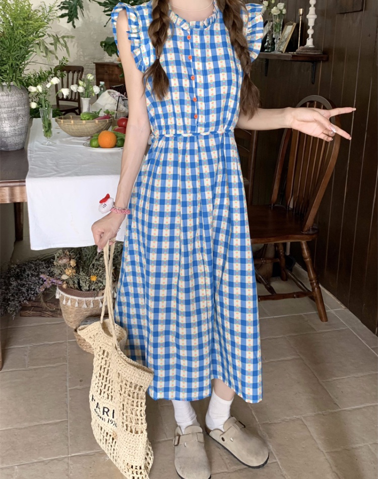 Vacation pinched waist dress summer vest for women