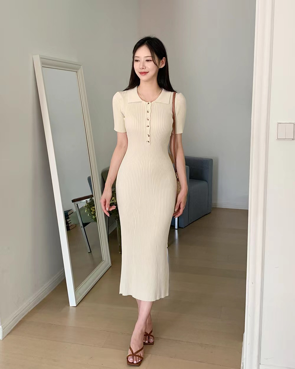 Elegant package hip temperament Korean style dress