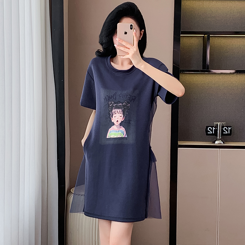 Printing digital dress large yard T-shirt for women