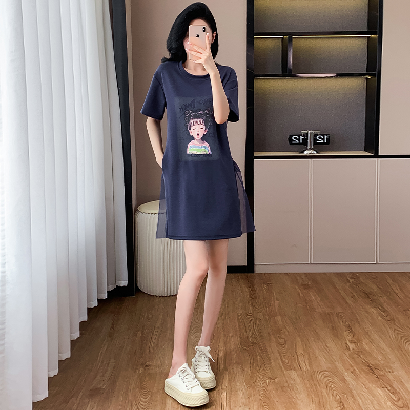 Printing digital dress large yard T-shirt for women