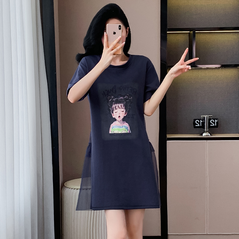 Printing digital dress large yard T-shirt for women