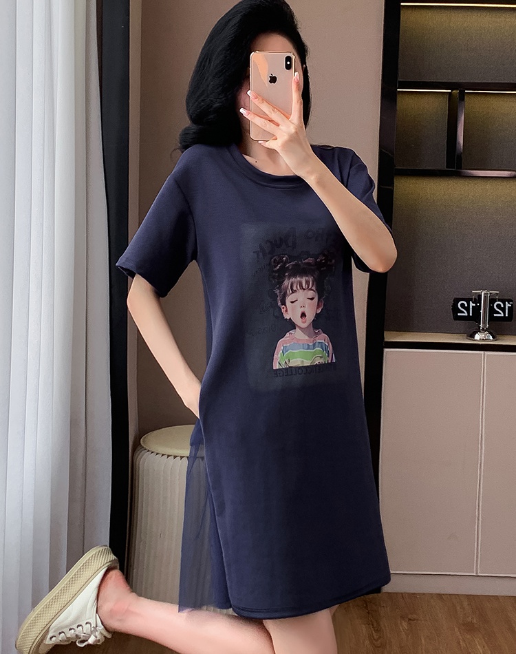 Printing digital dress large yard T-shirt for women