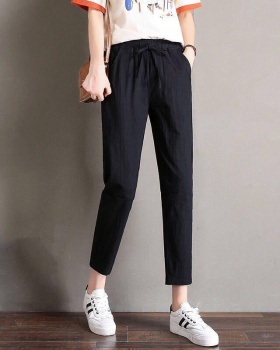 Fashion cotton linen nine pants slim Casual pencil pants