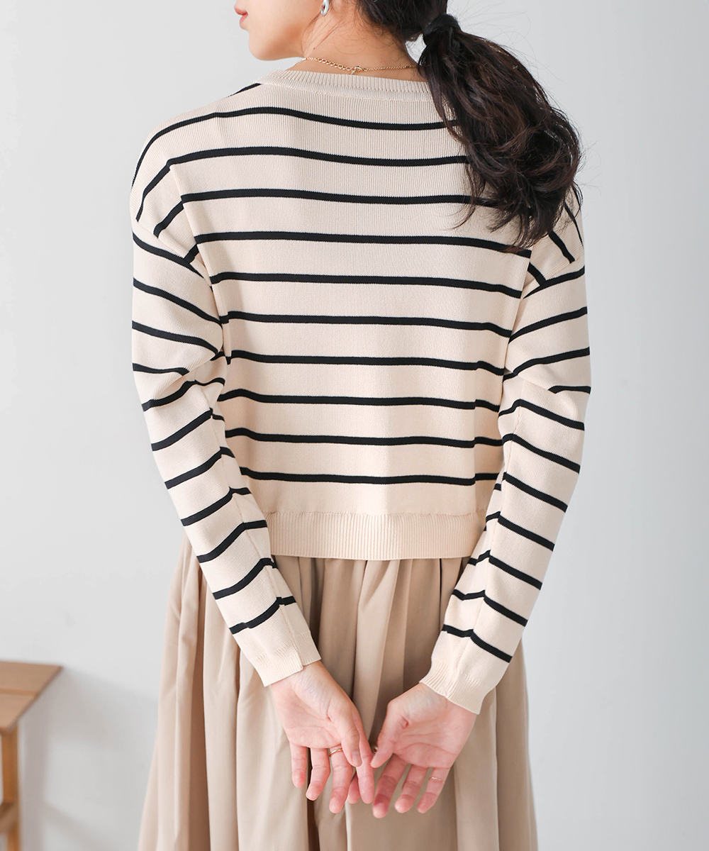 Stripe Pseudo-two fashionable fashion dress for women