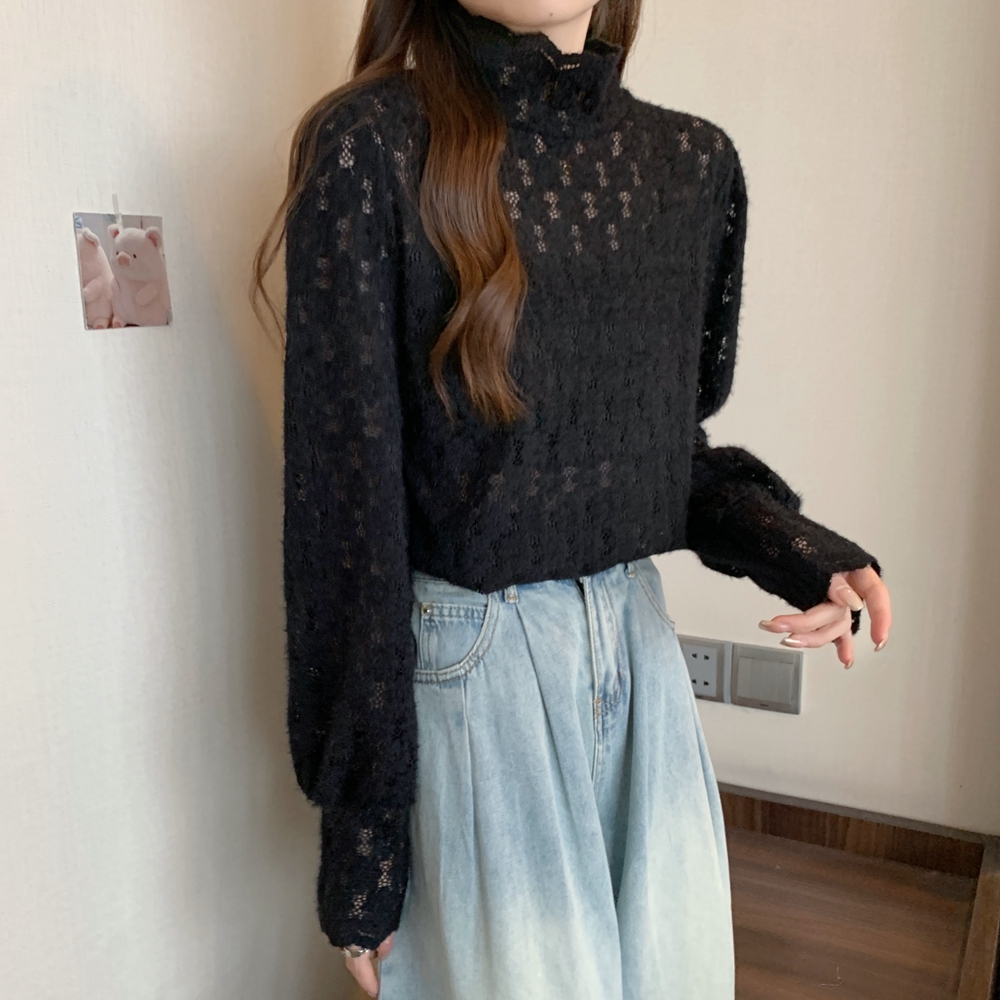 Large yard lace tops autumn small shirt for women