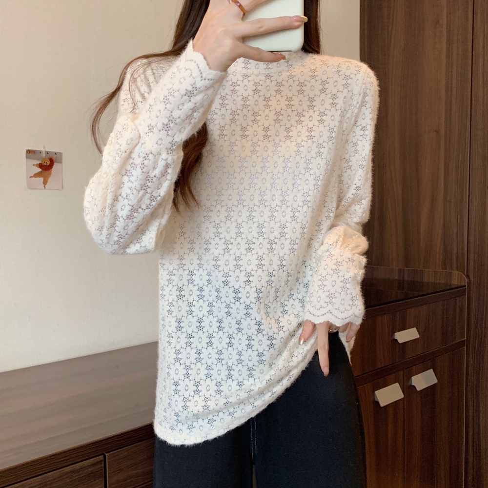 Large yard lace tops autumn small shirt for women