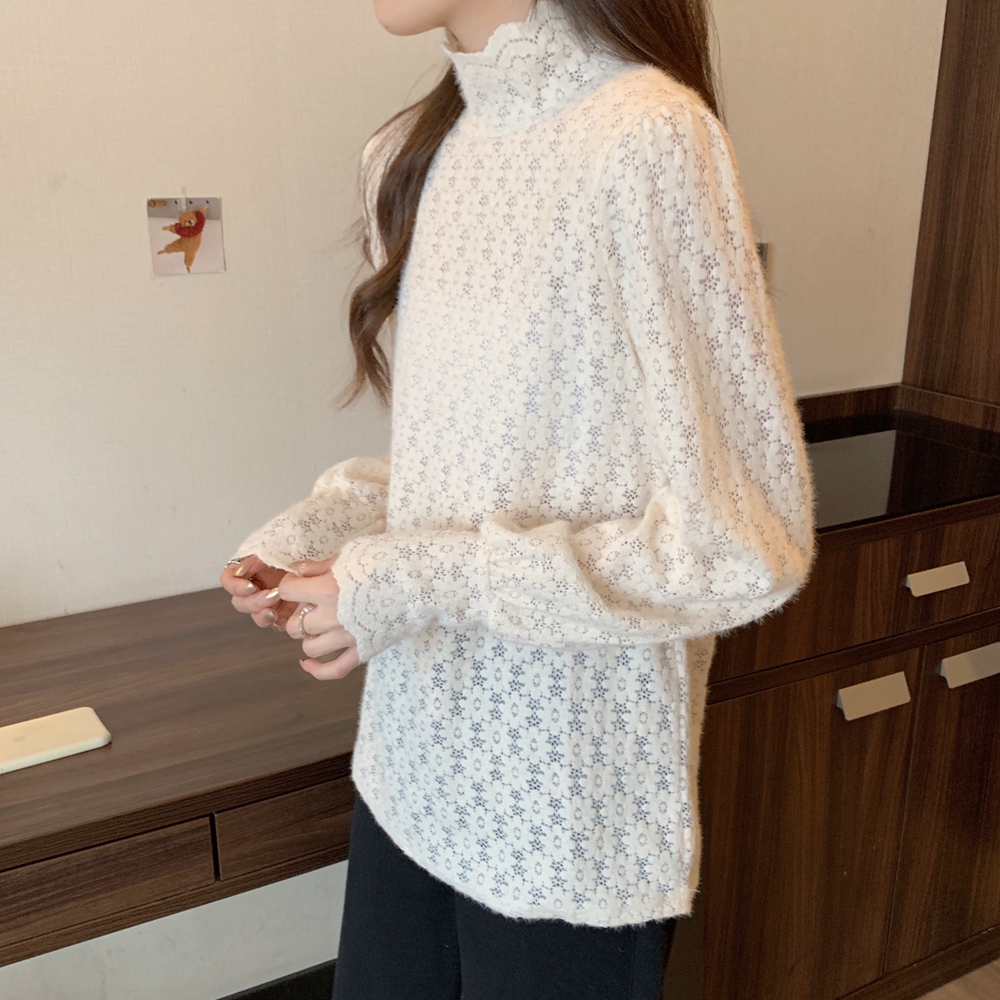 Large yard lace tops autumn small shirt for women