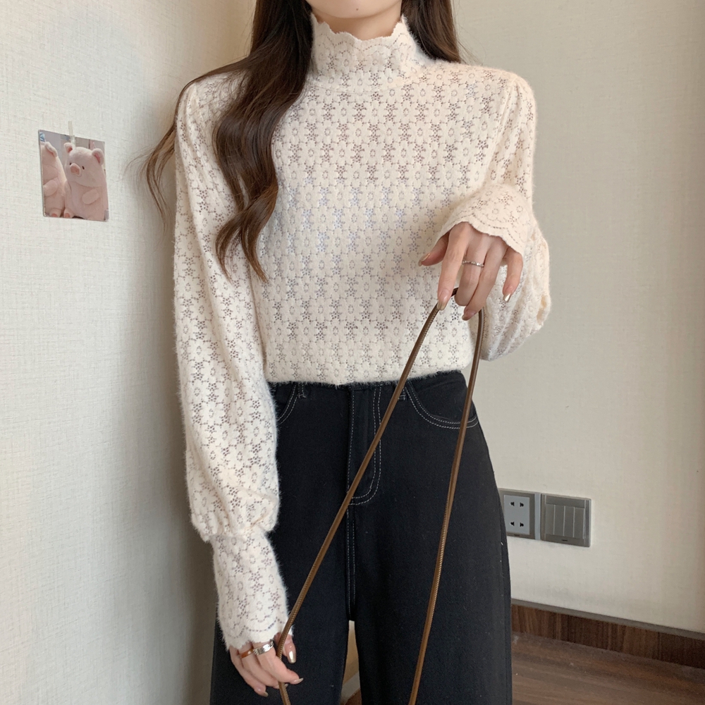 Large yard lace tops autumn small shirt for women