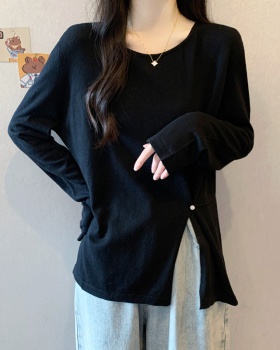 Cover belly slim fat tops autumn Casual sweater for women