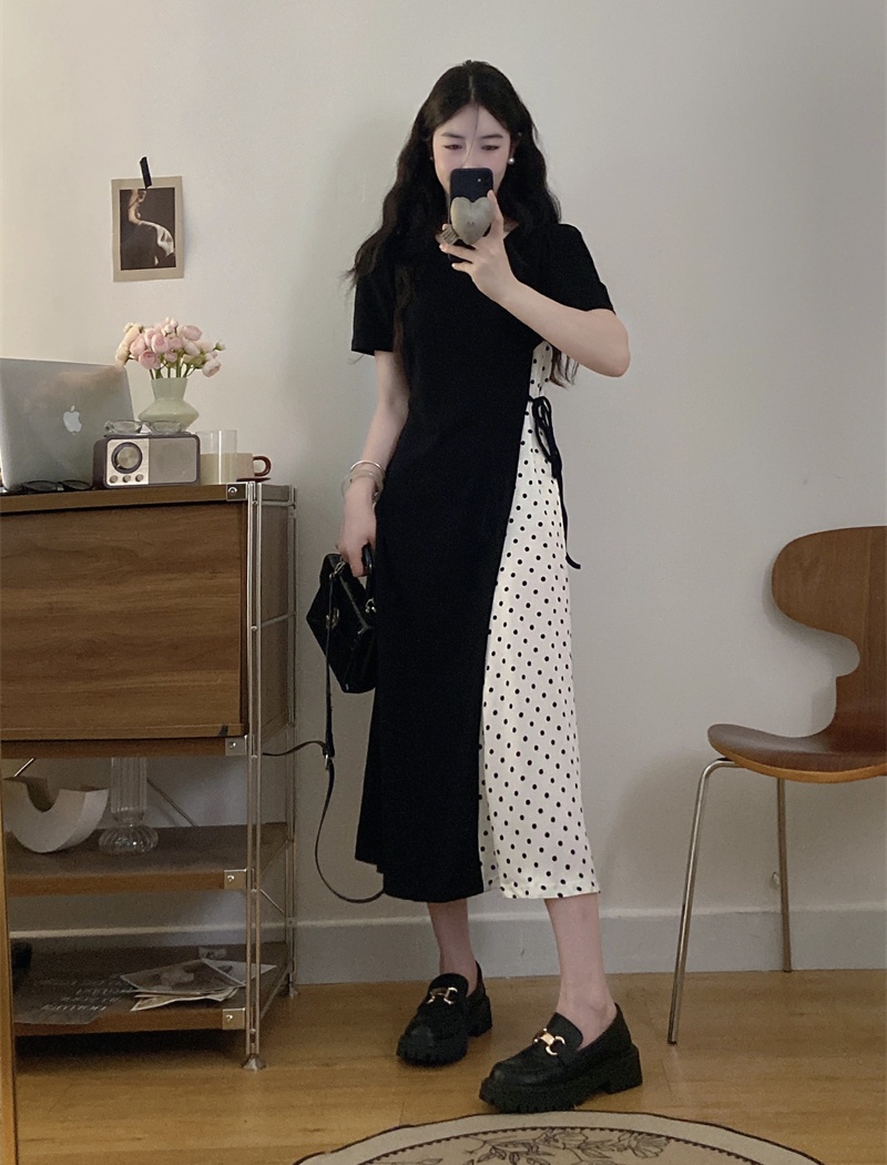 Sweet France style long dress all-match dress