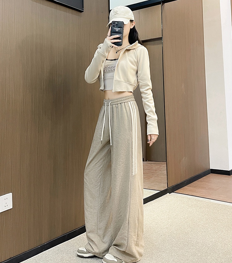 American style college Casual wide leg long pants