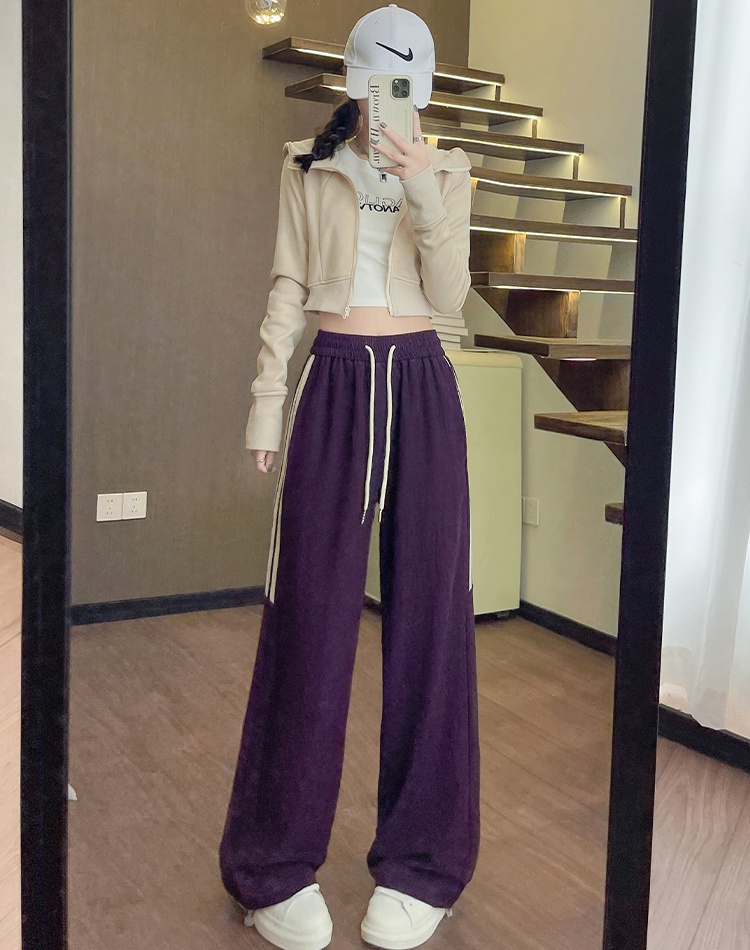 American style college Casual wide leg long pants