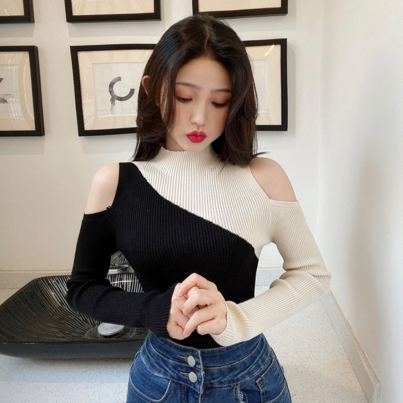 Strapless Western style knitted bottoming shirt