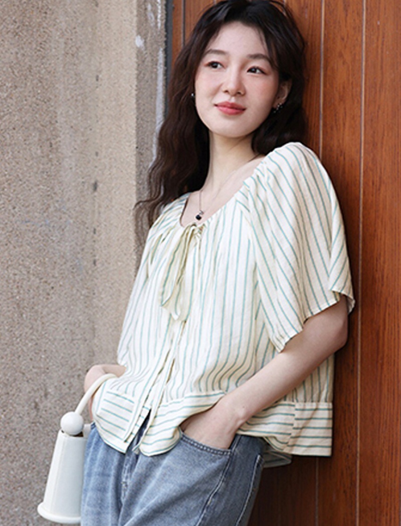 Summer temperament short short sleeve slim lithe shirt