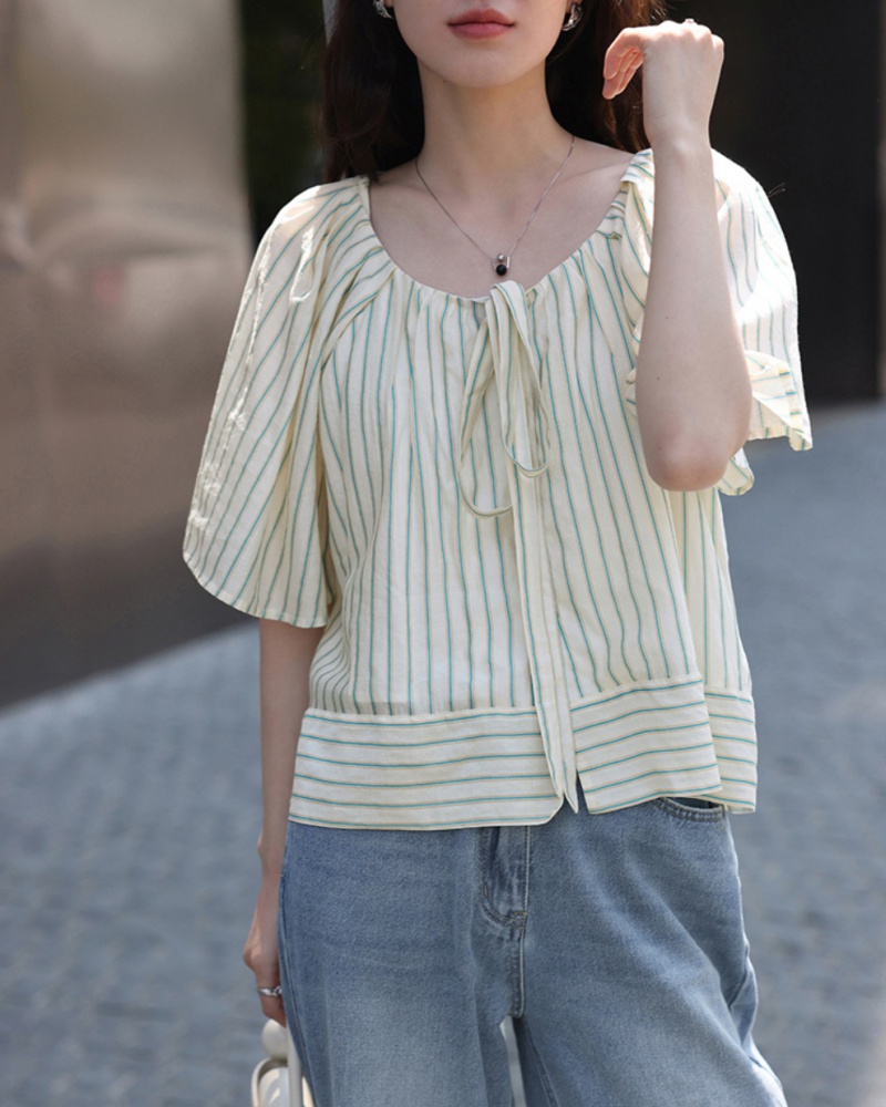 Summer temperament short short sleeve slim lithe shirt