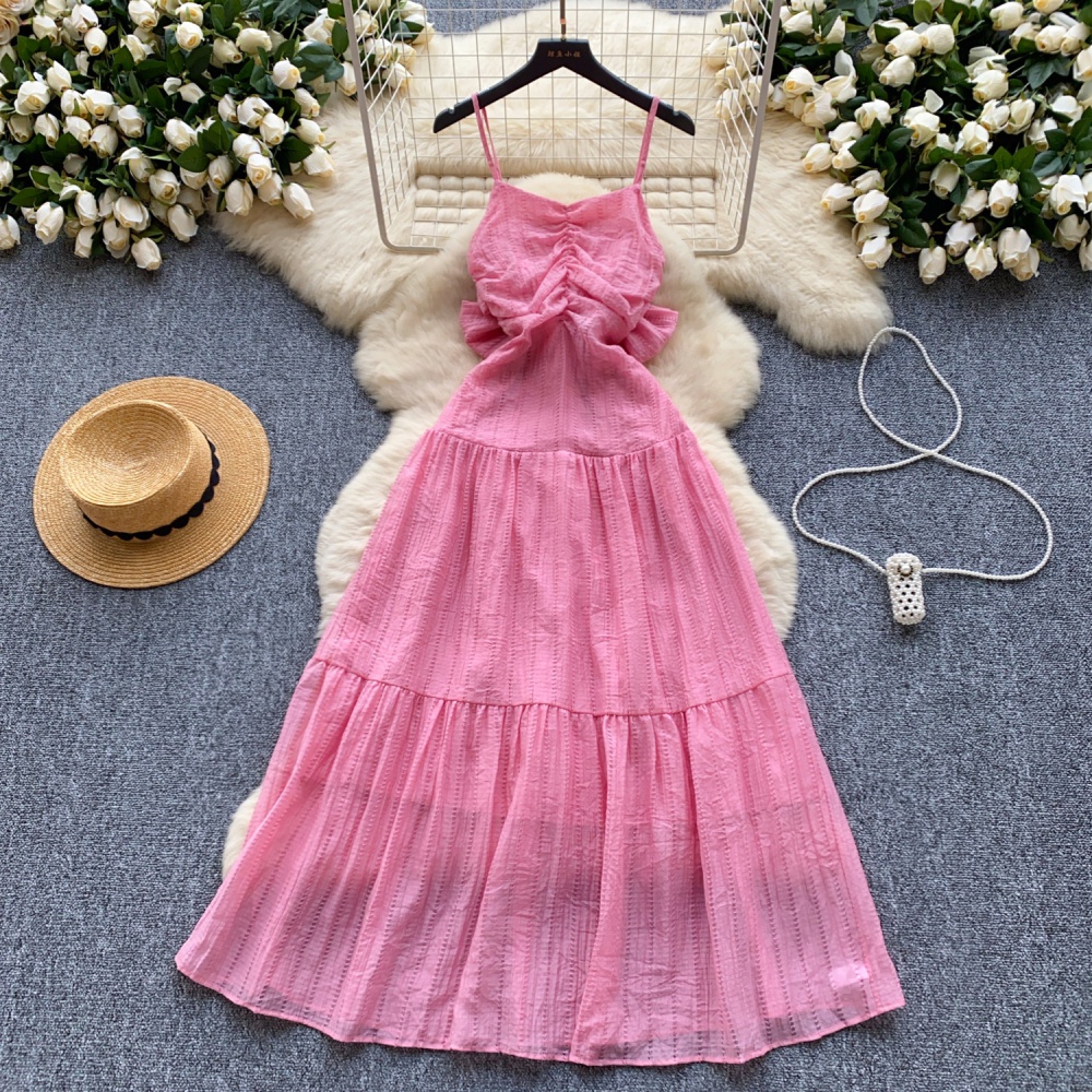 Frenum summer lady France style bow dress for women