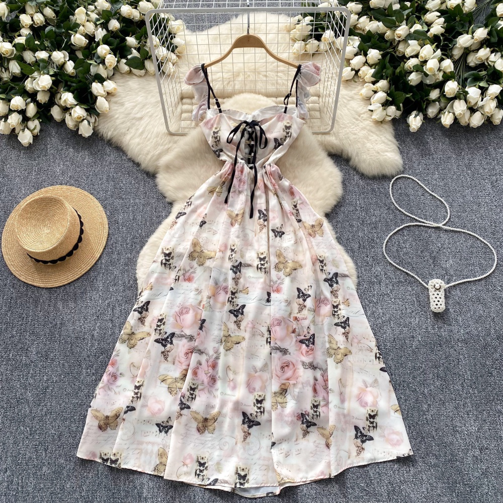 Vacation split formal dress sling dress for women