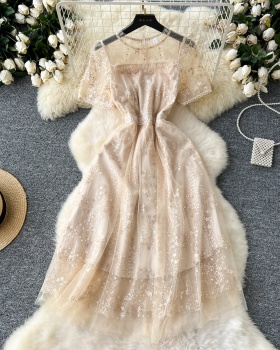 High waist sequins formal dress slim dress