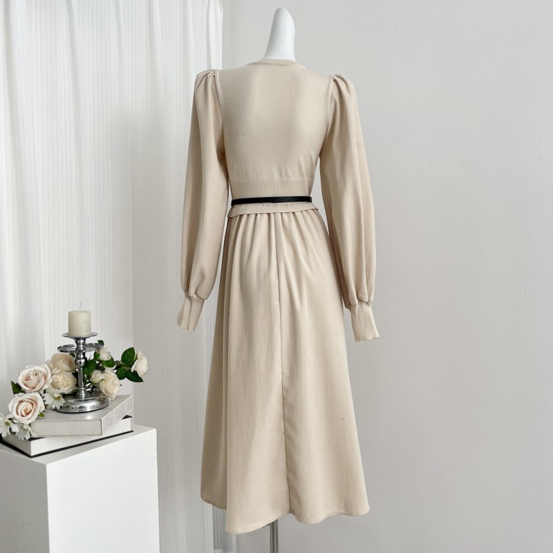 Korean style sweet long dress slim temperament dress