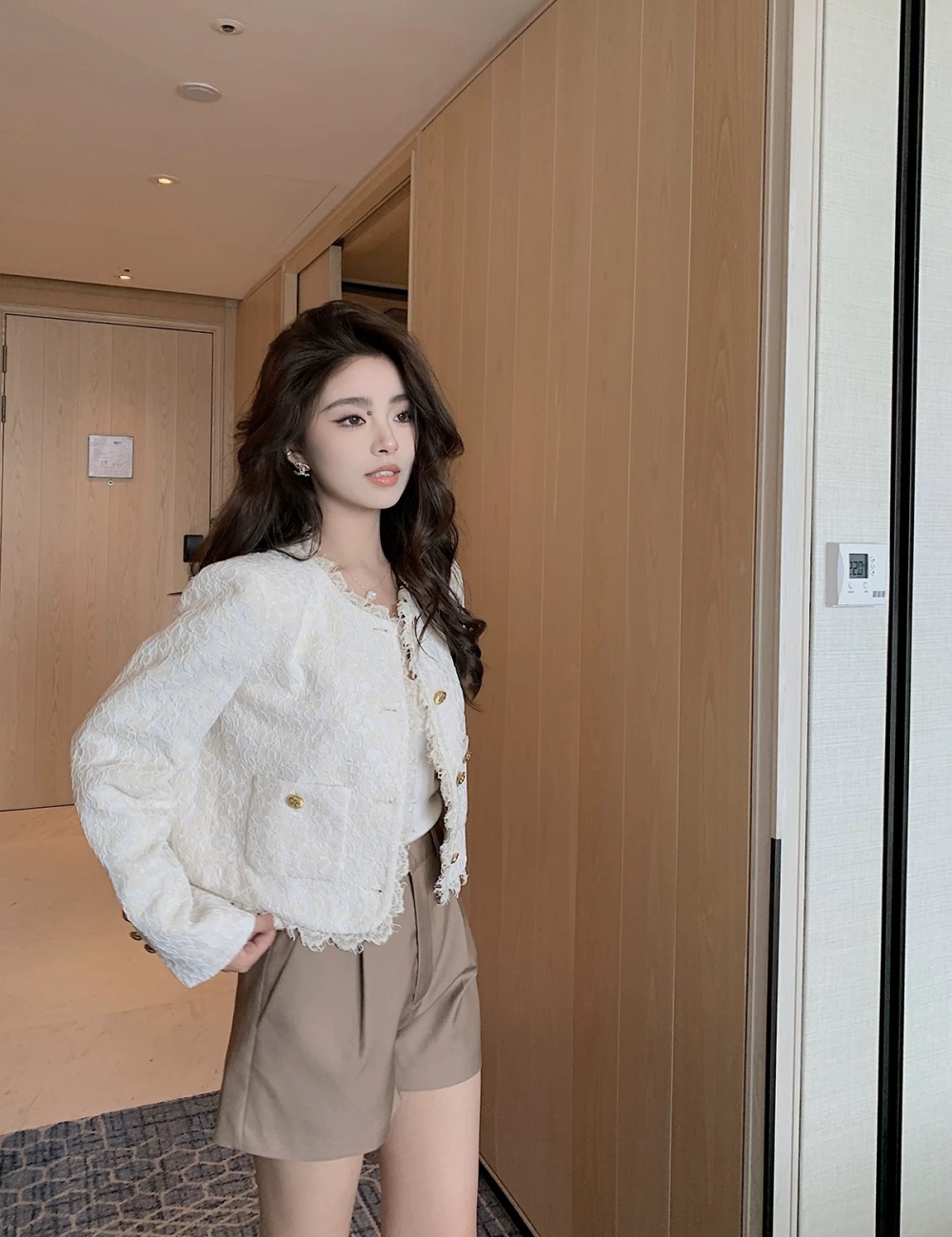 Splice stereoscopic short chanelstyle colors lace coat